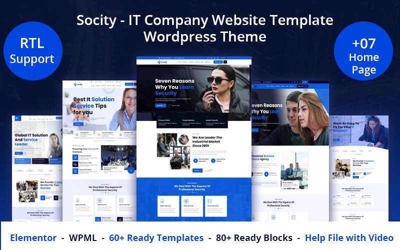Socity – IT 公司网站模板 WordPress 主题