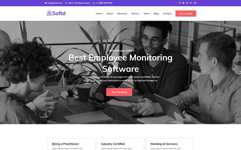 Softd – IT解决方案公司响应式WordPress主题
