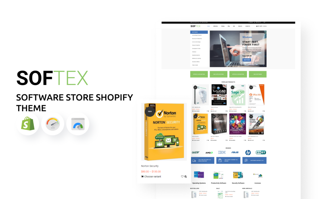 Softex是一款适用于Shopify商店的软件商店主题。