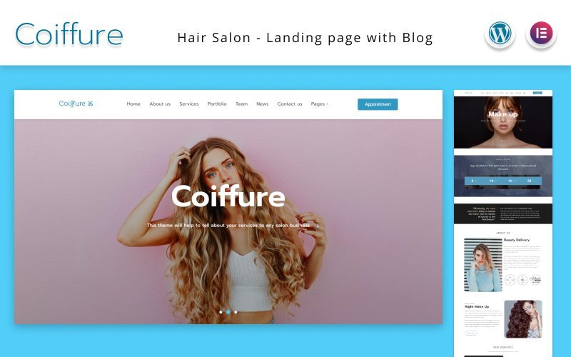 Coiffure – 发廊与博客WordPress主题的首页