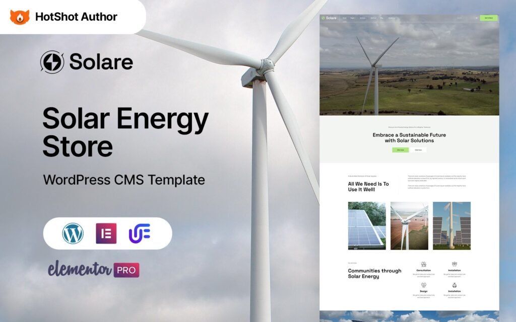 Solare – Solare Energy WordPress Elementor 主题