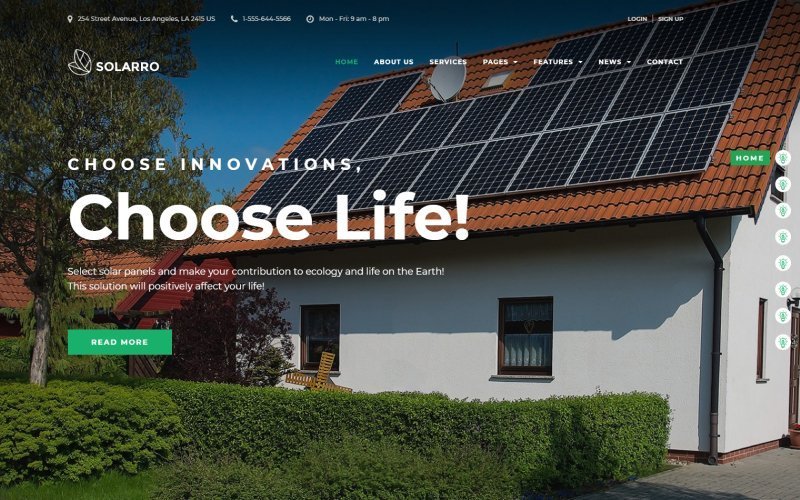 Solarro – 太阳能公司WordPress Elementor主题
