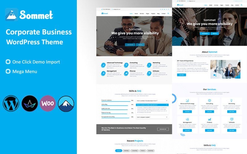 Sommet – Corporate Business 是一款专为企业商务设计的WordPress主题。