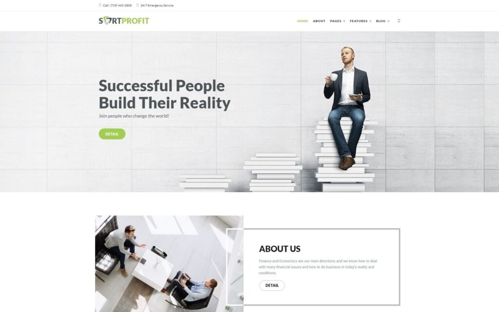 SortProfit – 商业与财务WordPress主题