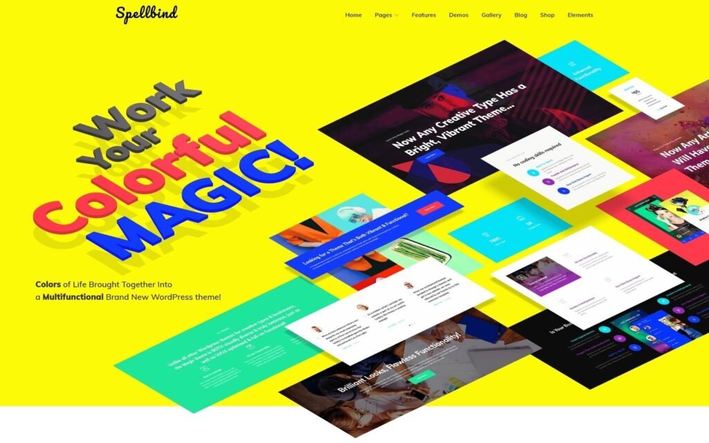 Spellbind – 设计师专用落地页 WordPress 主题