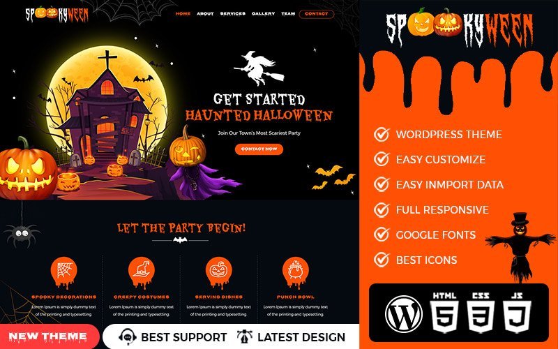 SpookyWeen – 一款万圣节的WordPress高级主题