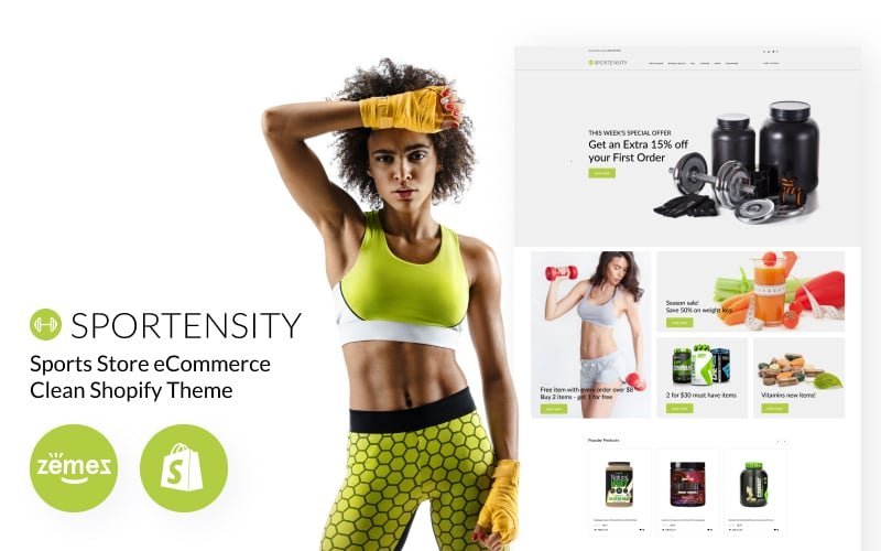 Sportensity – 运动用品电子商务清爽Shopify主题