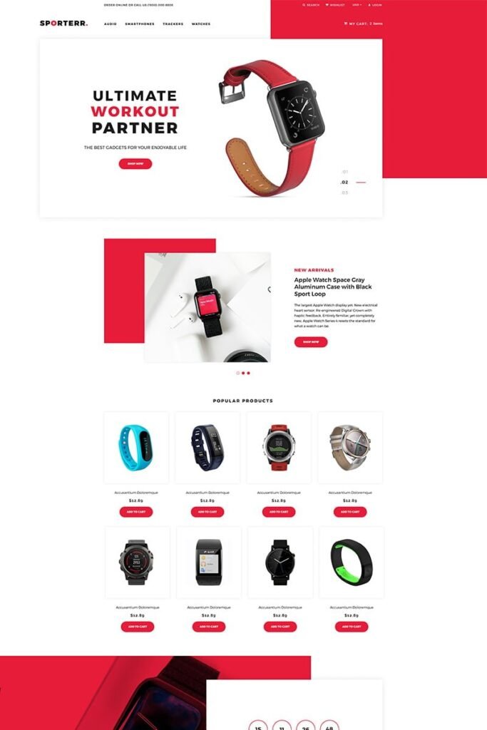 Sporterr – 运动用品店清爽Shopify主题