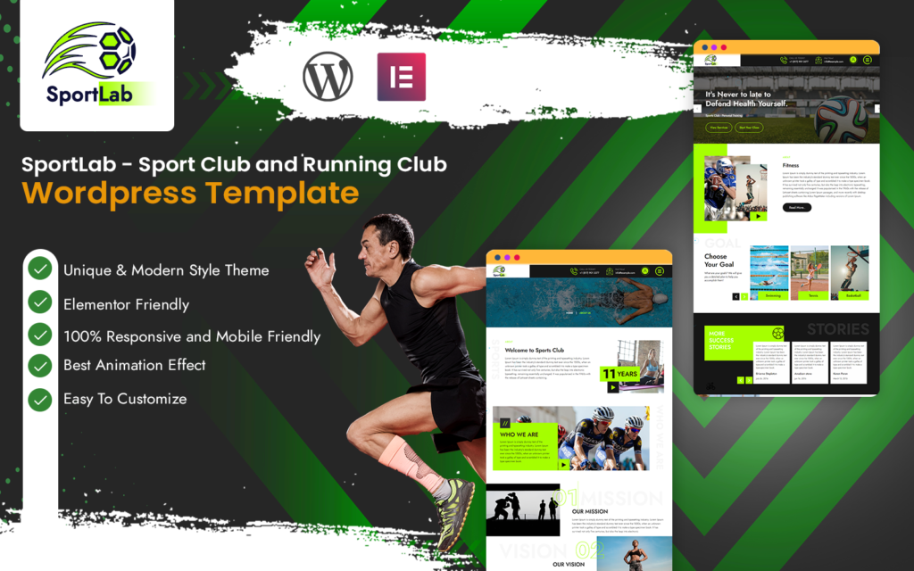 SportLab – 运动俱乐部和跑步俱乐部WordPress模板