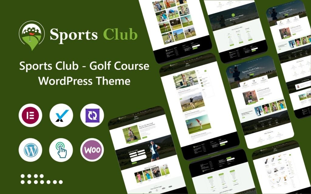 Sports Club – 高尔夫球场和俱乐部 Elementor WordPress 主题