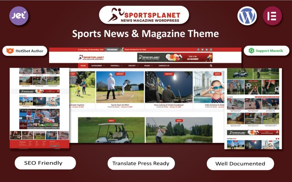 Sports Planet – 新闻和杂志WordPress主题