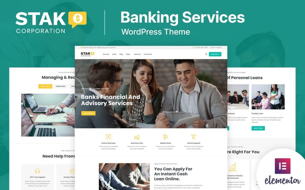 Stak – 银行、贷款业务和金融WordPress主题