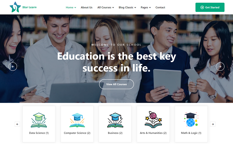 Star Learn – 学校、大学、在线课程教育 Elementor WordPress 主题