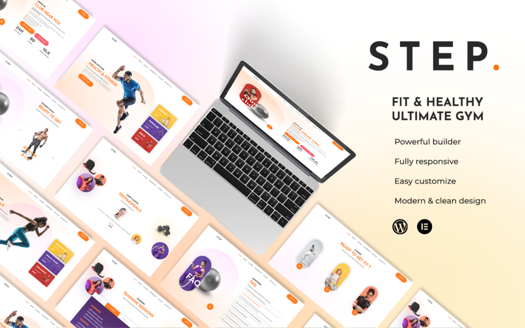 Step – Fit & Healthy Gym 是一个适用于WordPress网站的主题，专为健身房和健康俱乐部设计。