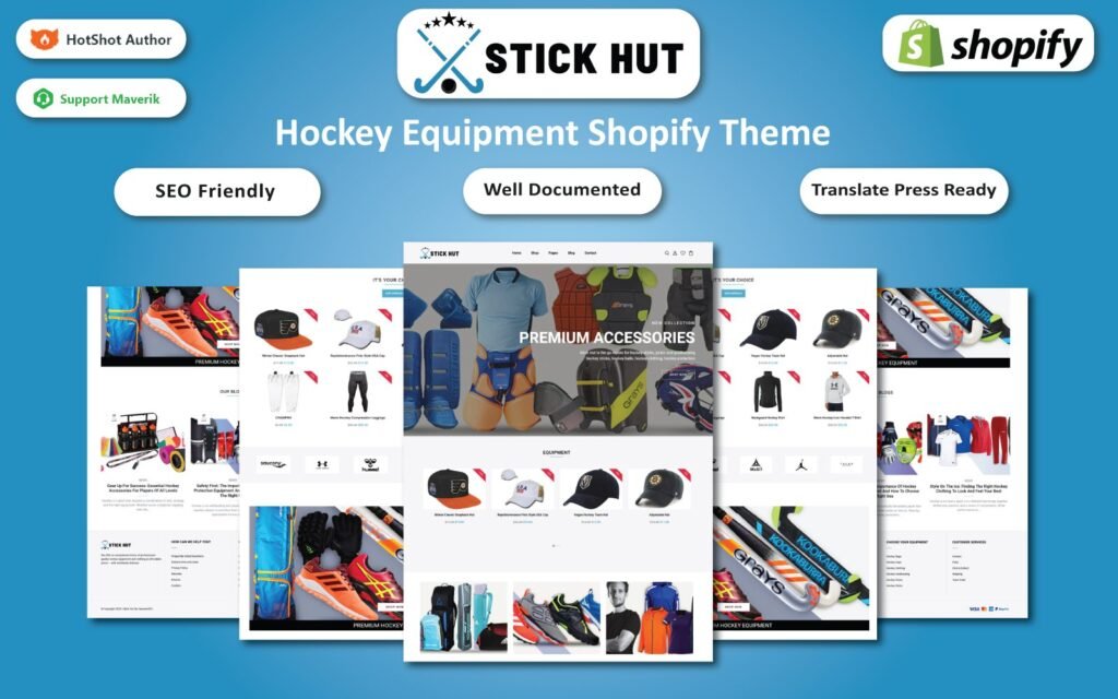 Stick Hut – 曲棍球装备多功能Shopify主题