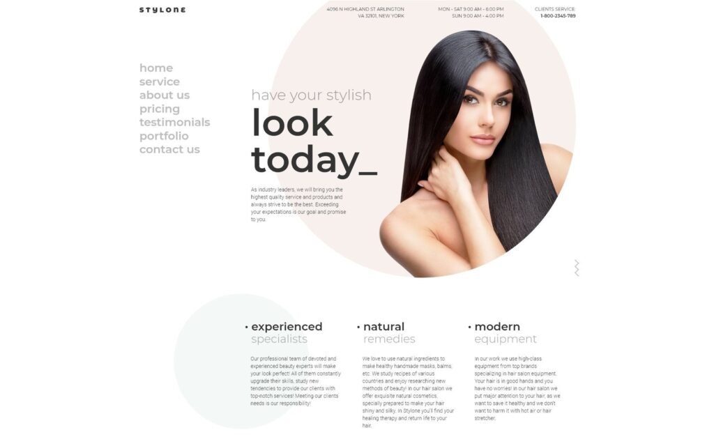 Stylone – 美容发廊WordPress Elementor主题
