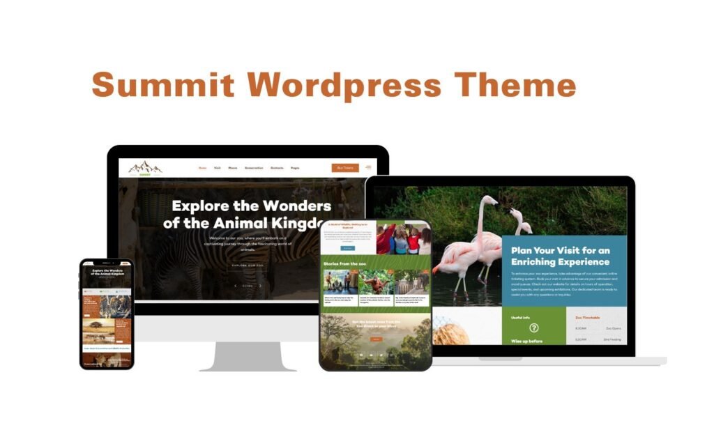 Summit Animal Zoo and Conservation是一个WordPress主题，适用于动物园和保护主题网站。