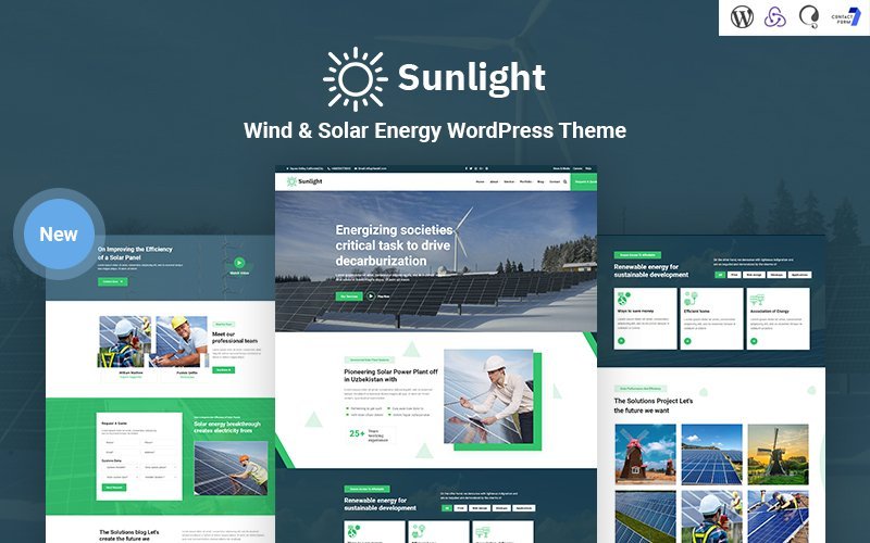 Sunlight – 风能和太阳能响应式WordPress主题