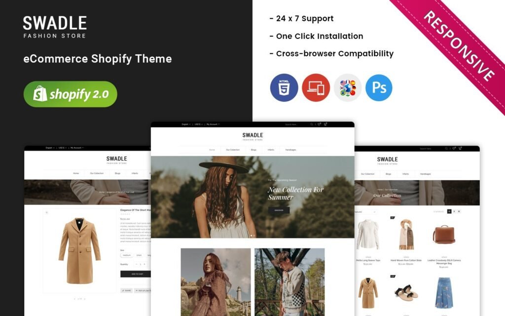Swadle – 时尚响应式Shopify主题