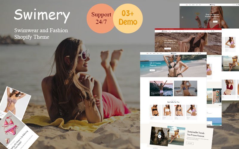 Swimery – 海滩时尚和泳装响应式Shopify主题