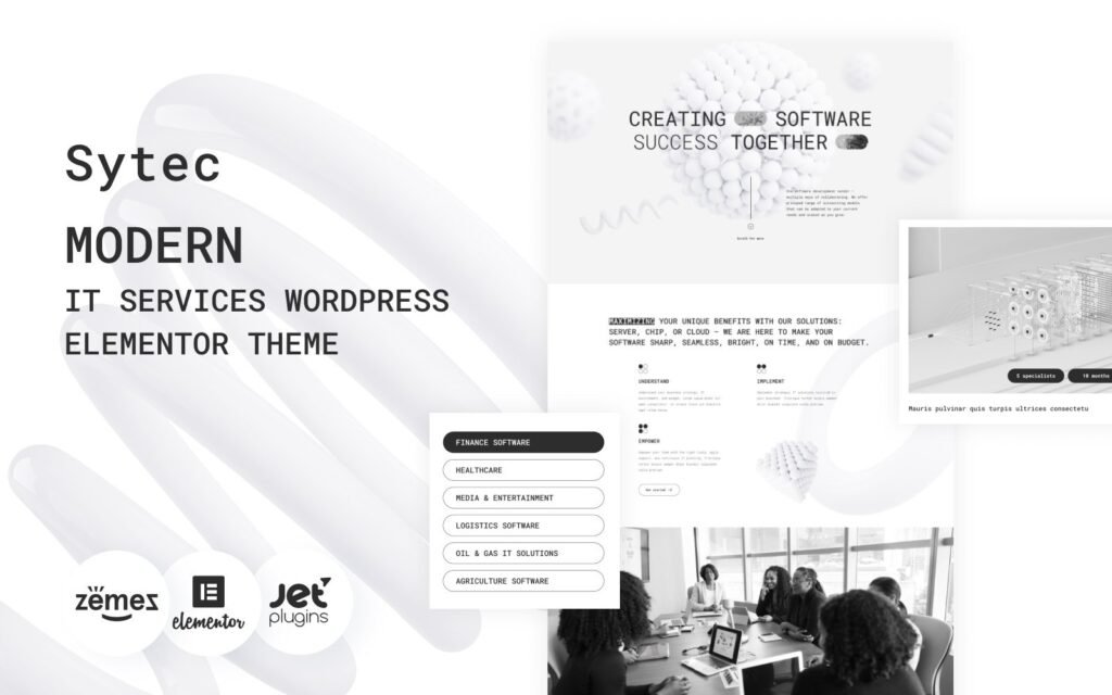 Sytec – 现代IT服务着陆WordPress Elementor主题