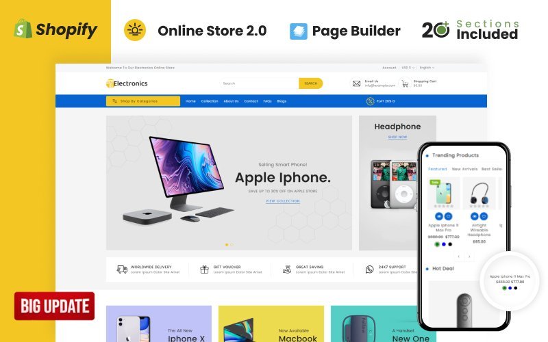 T电子商店Shopify主题