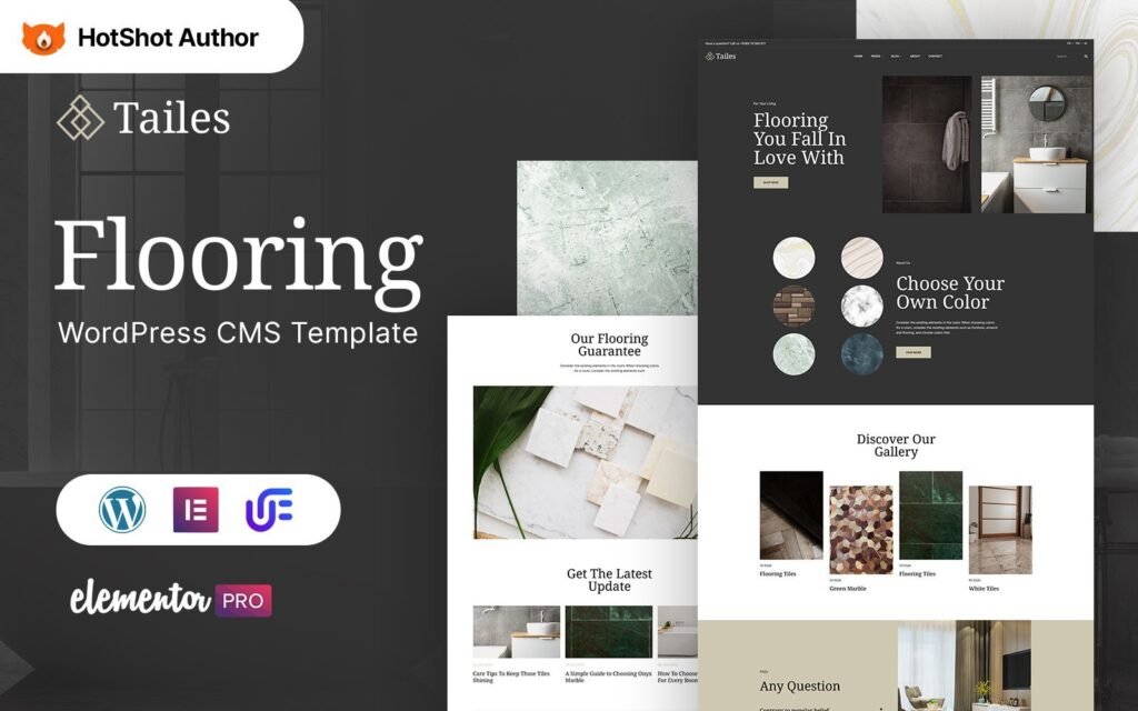 Tailes – 大理石、瓷砖和地板 WordPress Elementor 主题