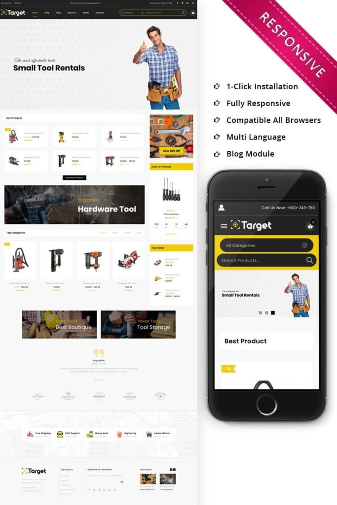 目标-工具店响应式WooCommerce主题