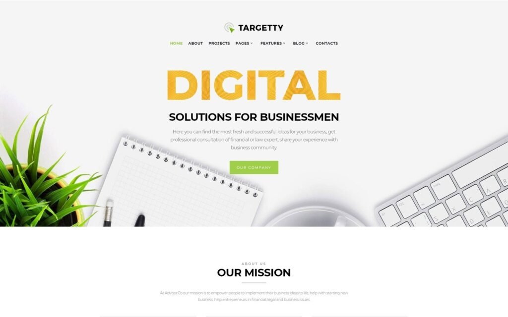 Targetty – 时尚广告代理机构WordPress Elementor主题