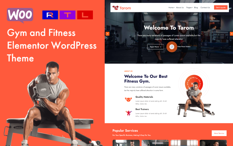 Tarmo – 健身房健身WordPress主题