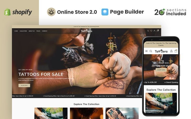 Tattoera – 纹身配件和设备商店Shopify主题