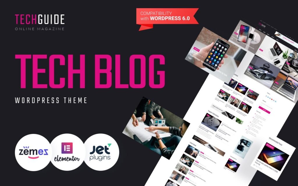 Techguide – Tech Blog是一款基于WordPress和Elementor的科技博客主题。