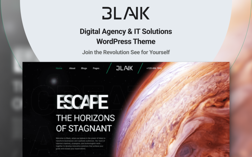 The Blank – 数字代理 – 营销代理和IT解决方案的WordPress主题