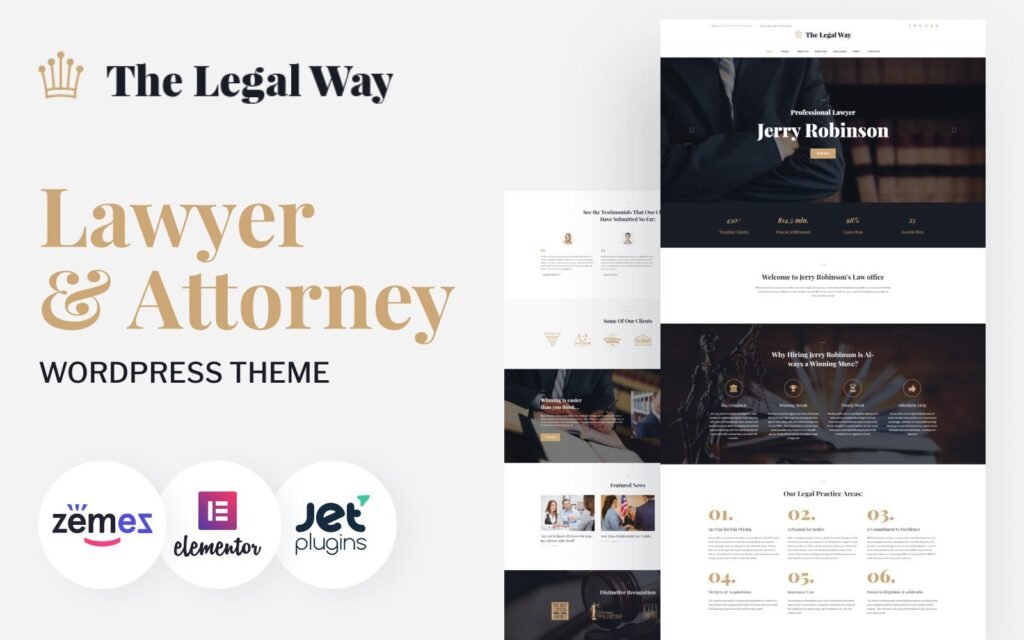 The Legal Way – 律师和律师律师 WordPress 主题