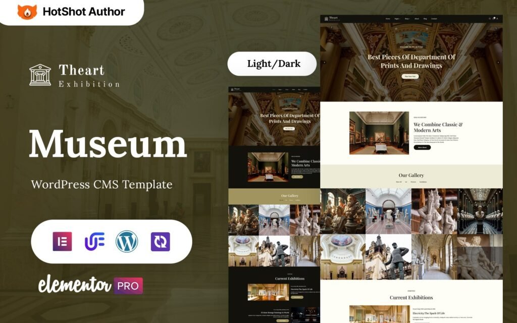 Theart- 艺术画廊和博物馆WordPress Elementor主题