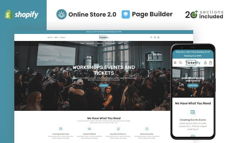 Ticketify – Shopify票务预订主题