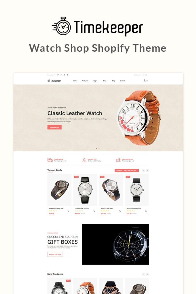 Timekeeper – 表店Shopify主题