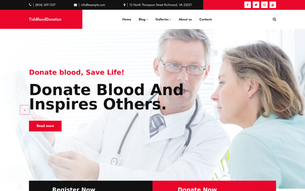 TishBloodDonation是一款专门用于血液捐献的WordPress主题。