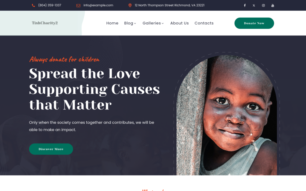TishCharity2 – 慈善WordPress主题