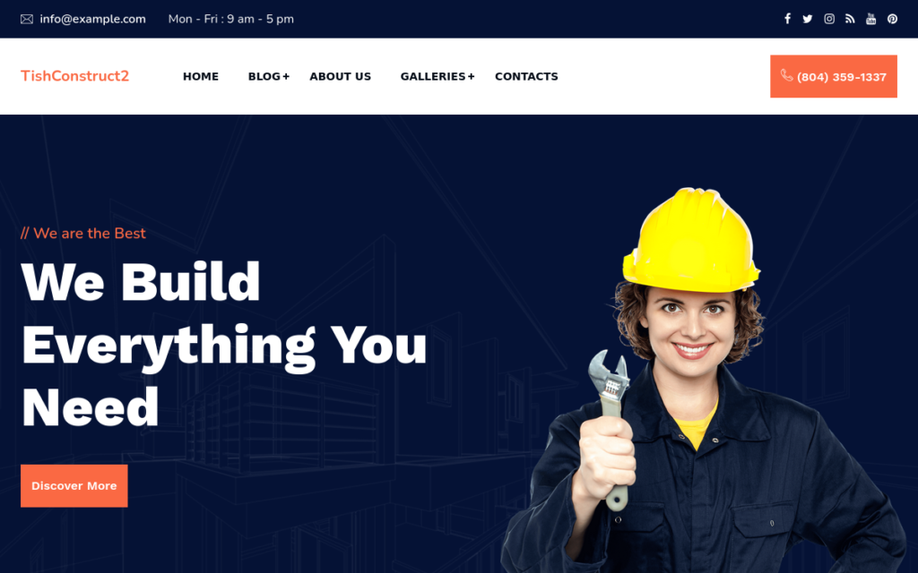 TishConstruct2-建筑和建筑WordPress主题