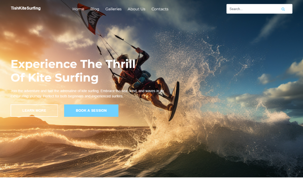 TishKitesurfing – 帆行运动的 WordPress 主题
