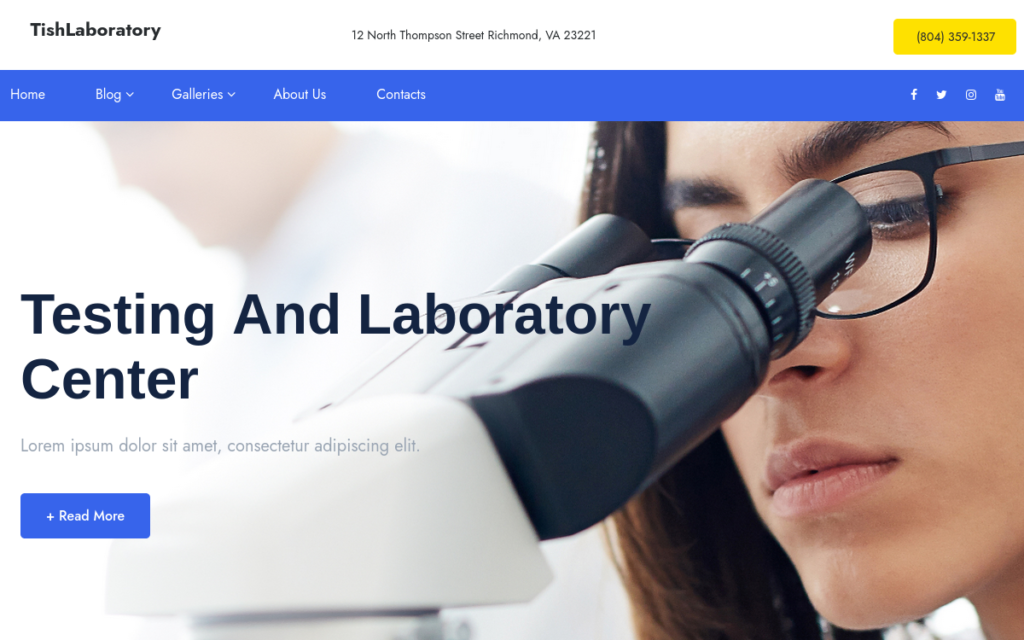 TishLaboratory – 实验室和科学研究的WordPress主题