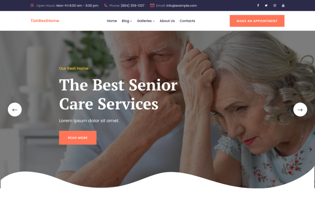 TishRestHome – 养老院 WordPress 主题