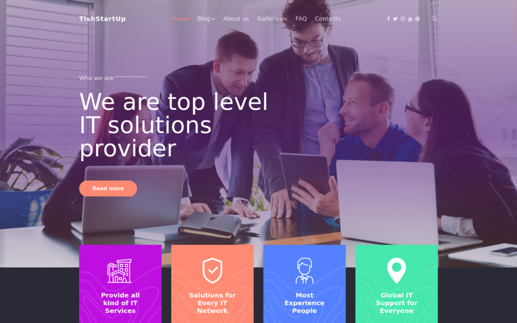 TishStartUp – 初创企业和公司WordPress主题