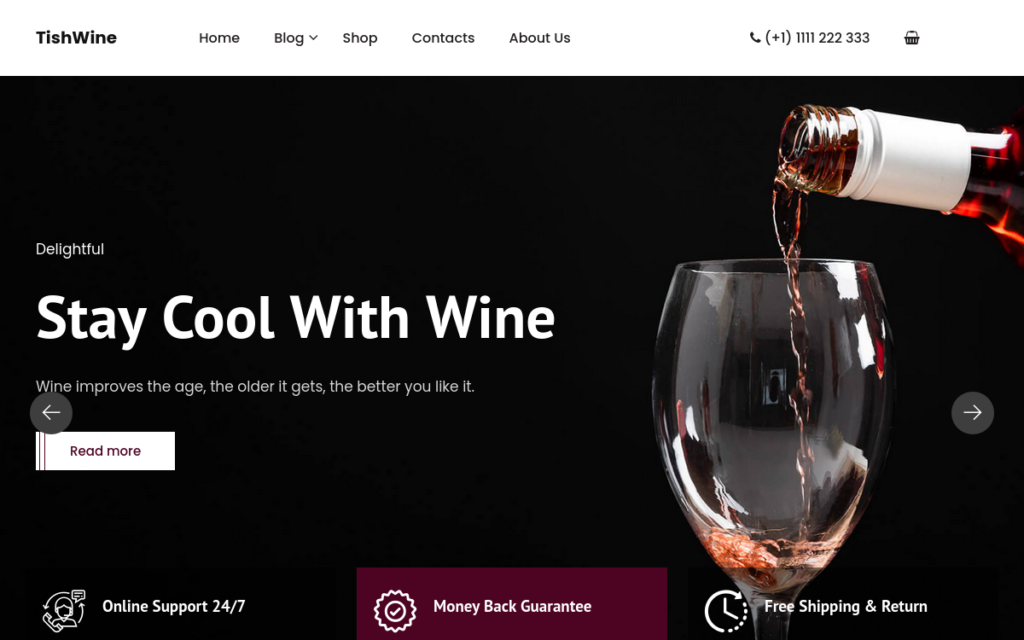 TishWine – 葡萄酒商店WordPress主题
