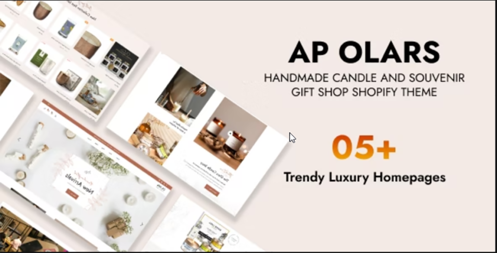 TM Olars – 手工蜡烛和纪念礼品店 Shopify 主题