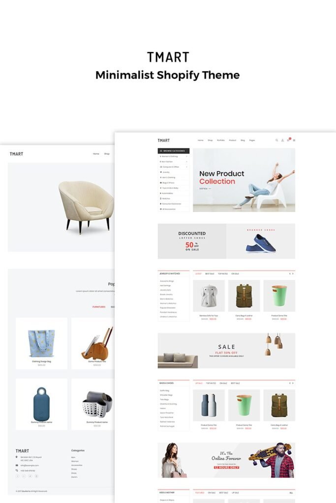 Tmart – 极简主义Shopify主题