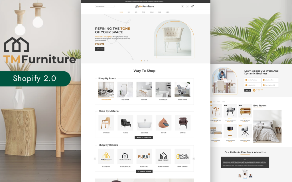 TMFurniture – 室内和家具商店 Shopify 2.0 主题