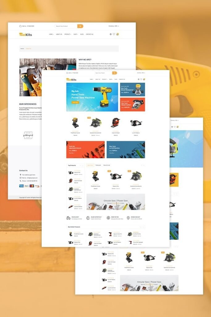Toolkits – 工具、设备商店 Shopify 主题