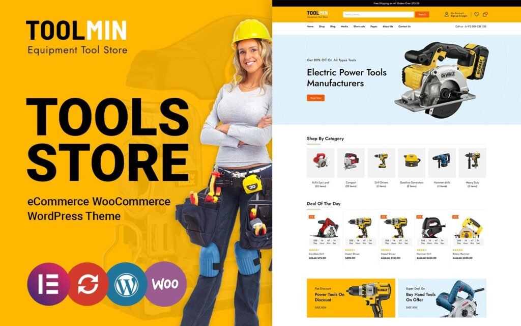 ToolMin – 电源设备工具 WooCommerce 主题